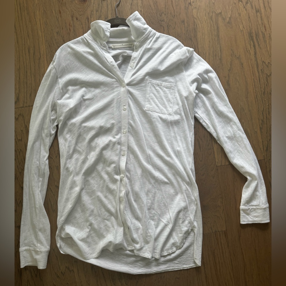Peruvian Connection White Button-Up Shirt